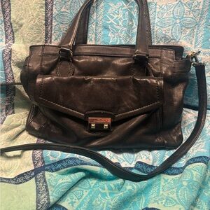 Elegant Black Leather Handbag